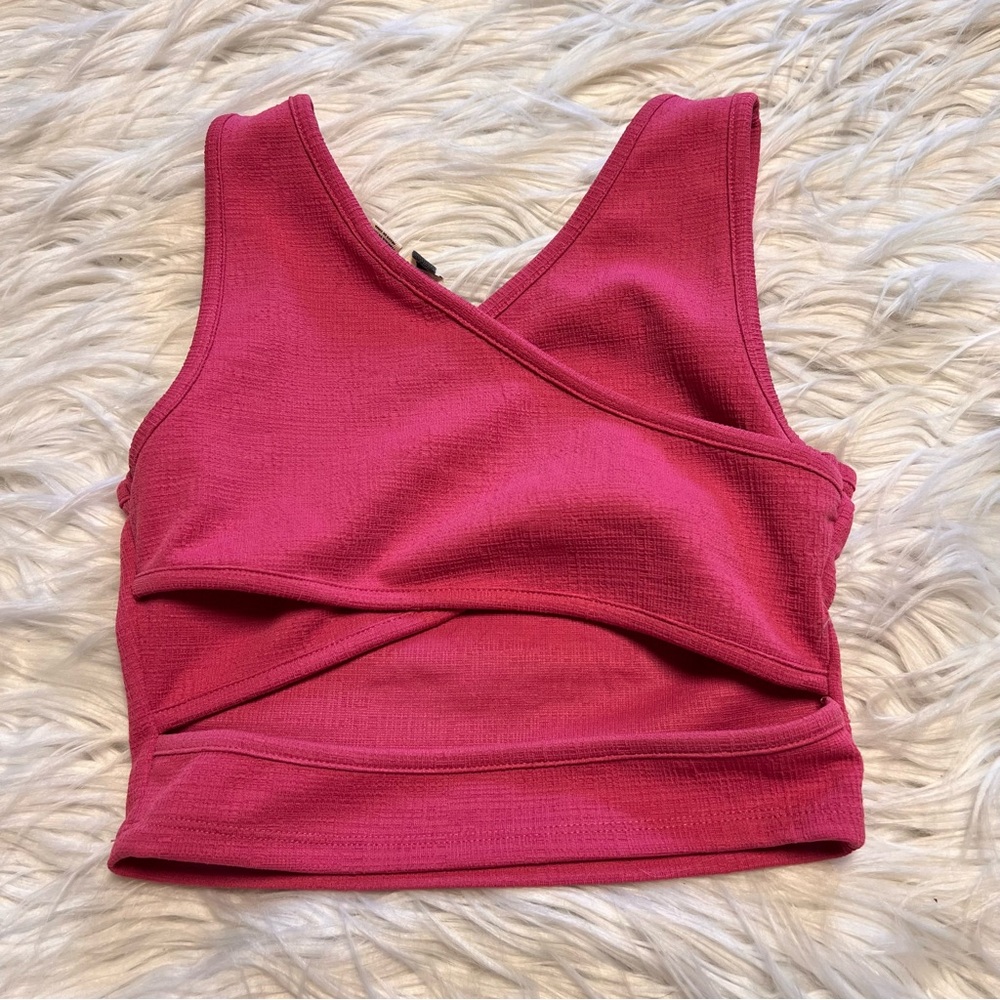 Roxy Vibrant Pink Textured Top
